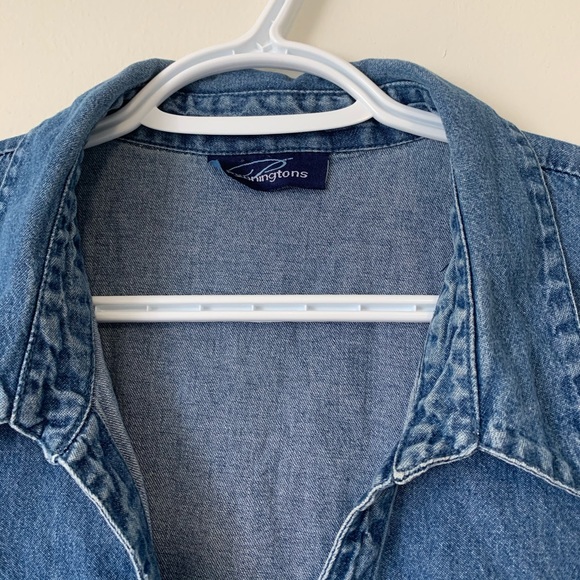 Penningtons Sleeveless Denim Jeans Blouse - Picture 3 of 7